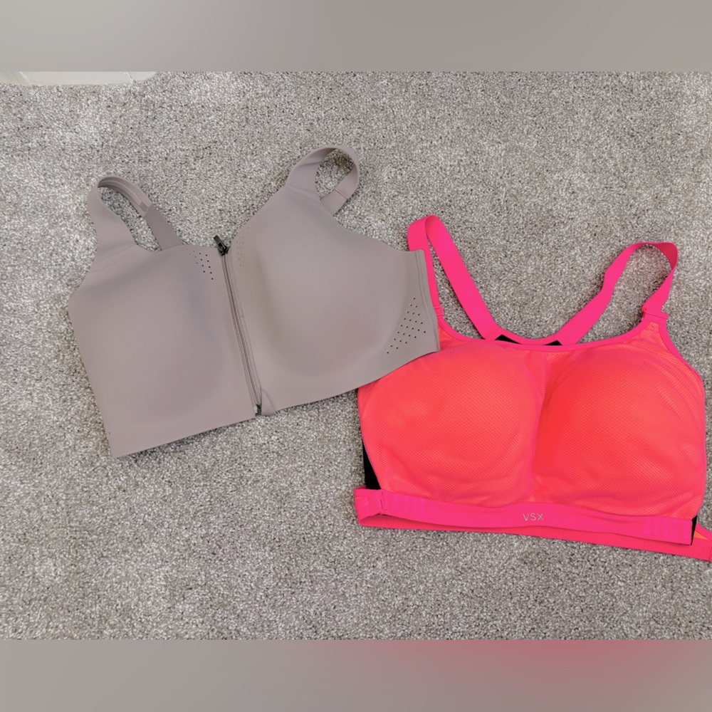 LOT OF TWO VSX Pink and Gray Sports Bra Set